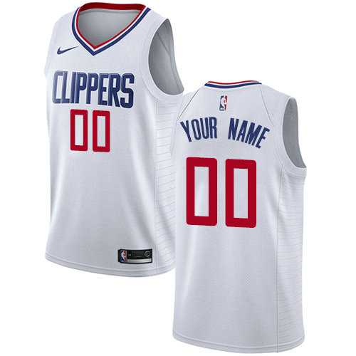 Men & Youth Customized Los Angeles Clippers White Nike Association Edition Jersey